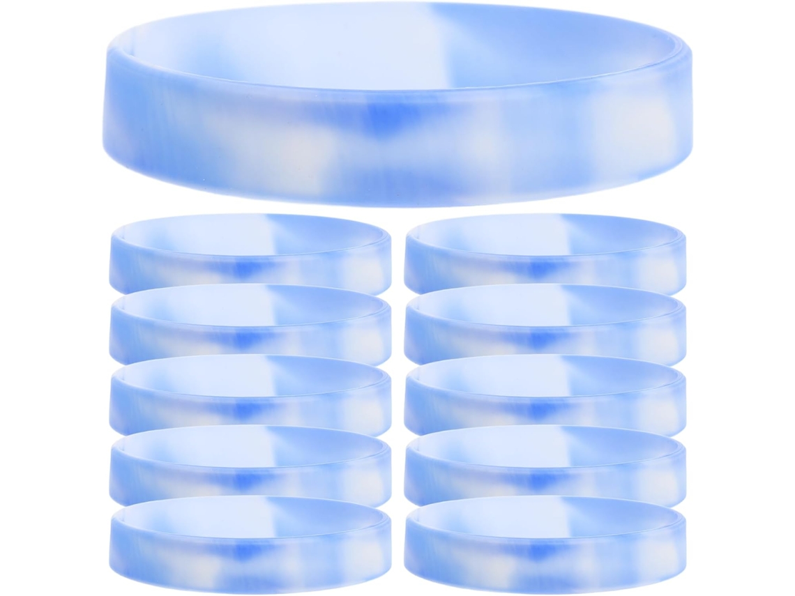20-pulseiras De Silicone Lisas, Sem Texto