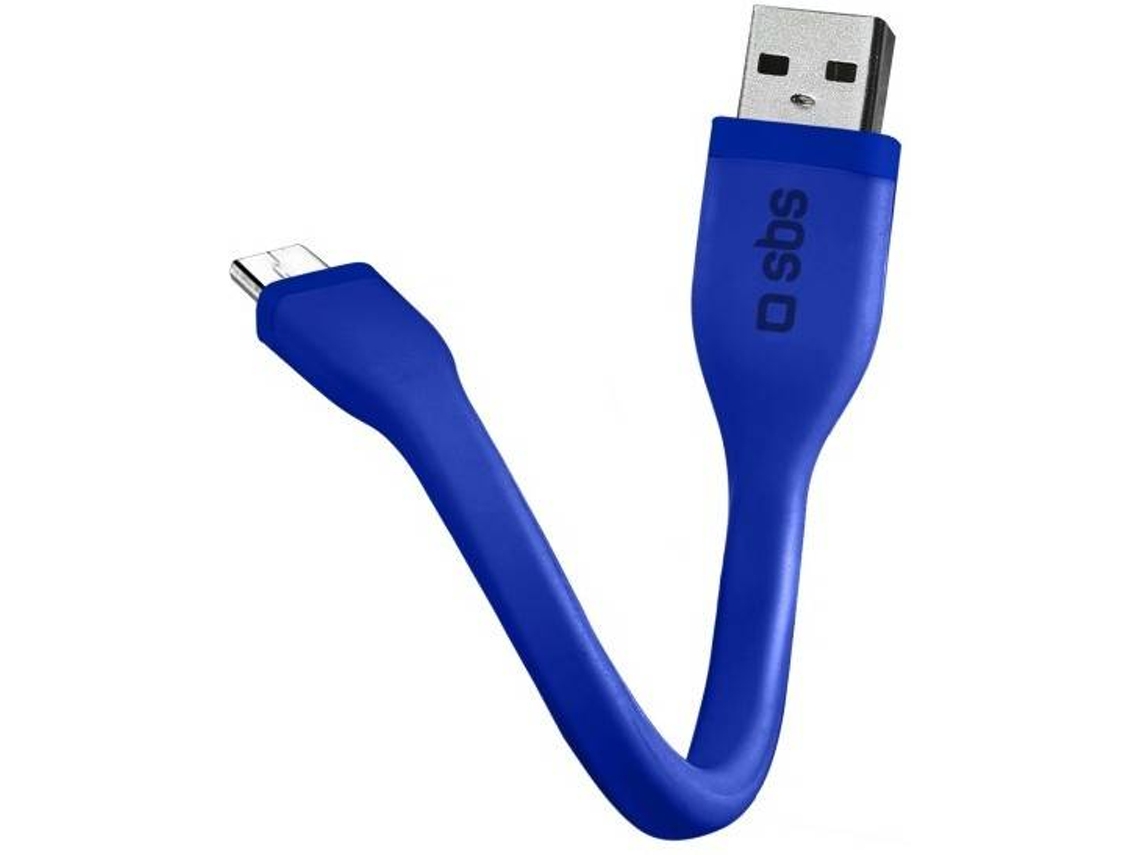 Cabo SBS Mini (USB - Micro-USB - 0.12m - Azul)