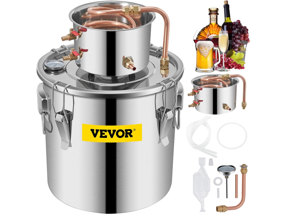 Alambique de Álcool 8Gal 30L Aço Inoxidável Água Destilador de Álcool VEVOR