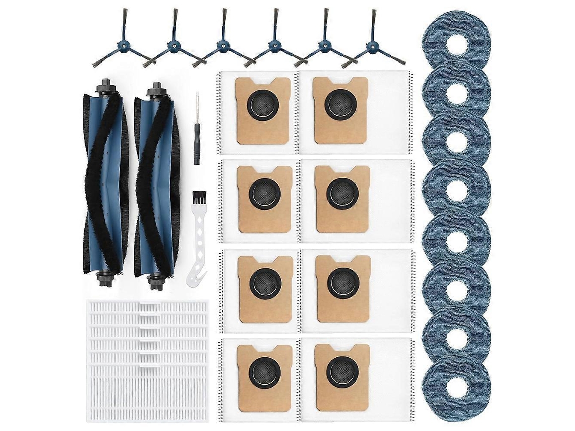 Acessórios Para O Aspirador Robô Eufy C20 Omni: Kit De Peças De Reposição, Escova Lateral Principal, Filtros Hepa, Panos De Limpeza, Sacos De Pó.