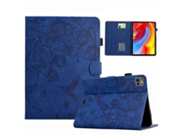 Capa de couro inteligente com estampa de flores e pássaros Webake para tablet