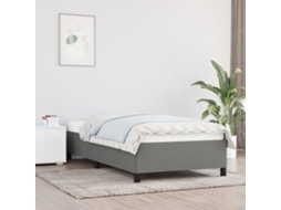 Vidaxl Estrutura De Cama Sem Colchão 90x200 Cm Tecido Cinzento-escuro
