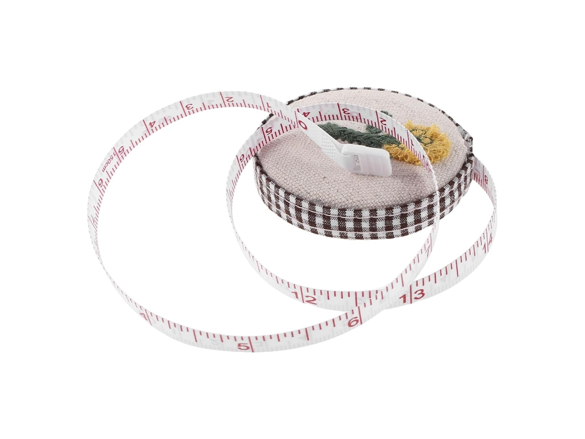 Lurelia Fita Métrica Flexível Retrátil 5m Tecido Branco Para Bordado E Ponto Cruz