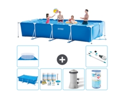 Intex Piscina Com Estrutura Retangular - 450x220x84 Cm - 7-peças S30318