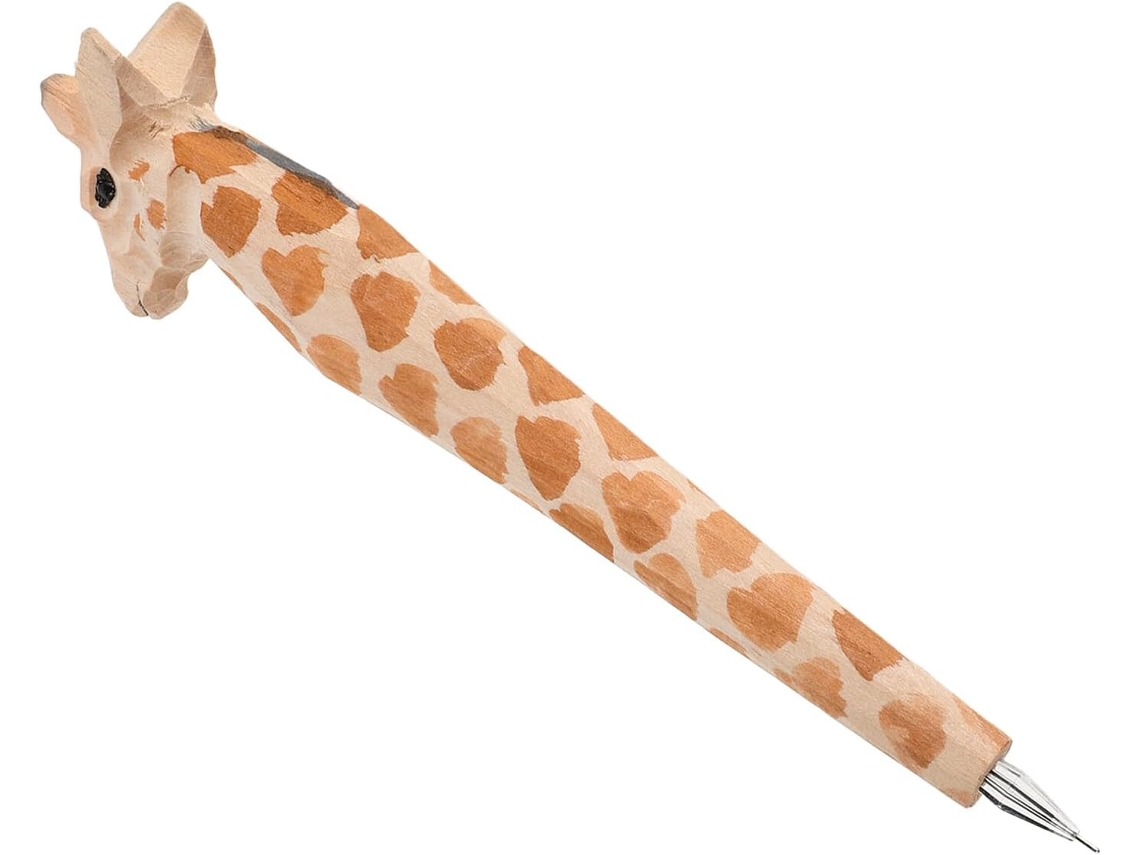 Caneta Esferográfica Gadpiparty Com Motivo De Girafa Esculpido À Mão.