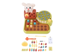 Primerox jogo Multifuncional 4 em 1 Whack Game com Pesca e Martelamento Brinquedo Educativo Interativo