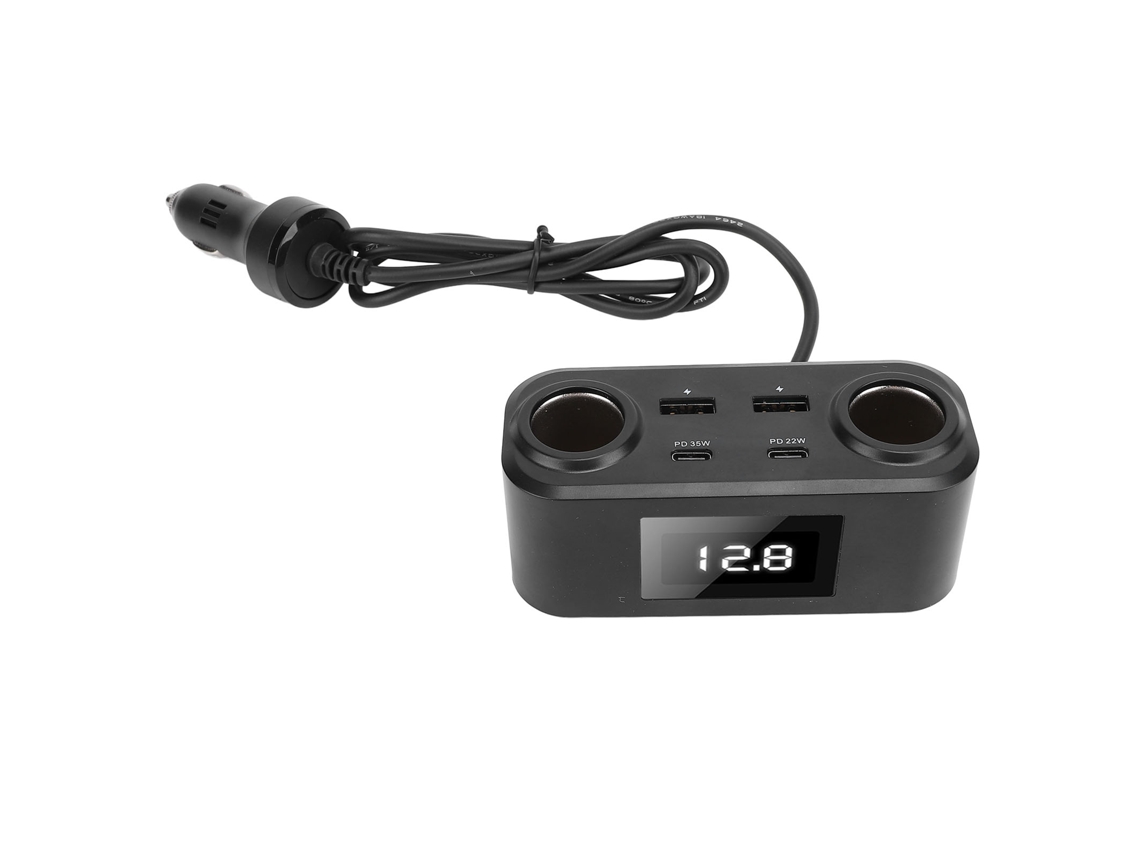 Adaptador de Carregador de Carro com 6 Portas Pd Qc e Proteções S/MARCA