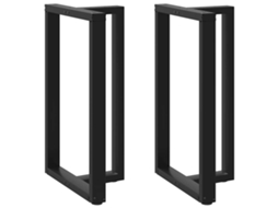 Vidaxl Pés De Mesa De Bar Em Forma De T, 2 Peças, Preto, 60x35x(100-101) Cm, Aço