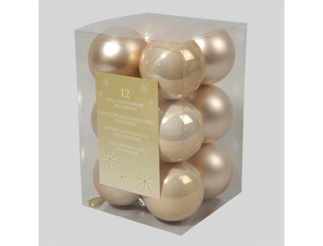 Conjunto de Bolas de Natal EMINZA Mm Alpine Pérola - 12un (6 cm)