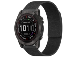 Bracelete Para Garmin Fenix 8 / 7x / 6x / 5x (26mm) - Silicone Magnético - Textura De Lichia Preta