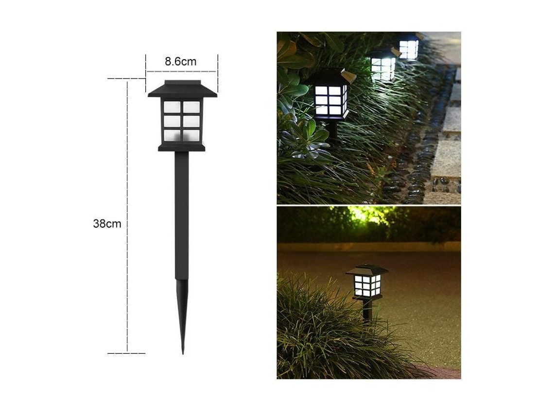 Luminária Solar de Solo, 38 Cm, para Jardim, Pátio, Gramado, Entrada de Garagem, com Iluminação Led AQUAFORGE