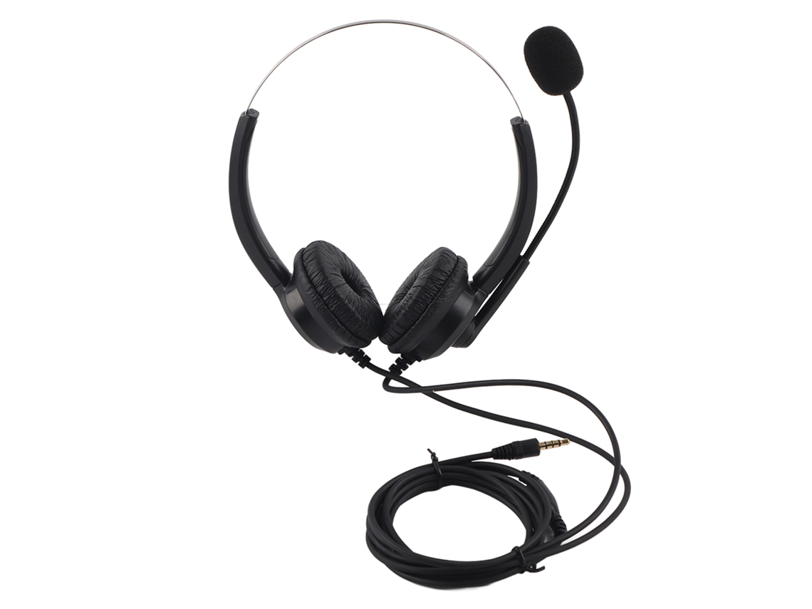 Fones De Ouvido Para Call Center Com Cancelamento De Ruído Earmuffs Rotativos 330° Plug 3.5mm