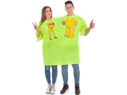 Fato Unisexo DISFRAZZES Camiseta Dupla Cerveja (Tam: Tamanho Único)