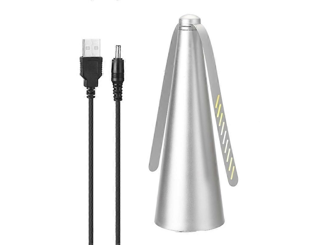 Ventilador Nova Line repelente de moscas externo USB recarregável para cozinha prata