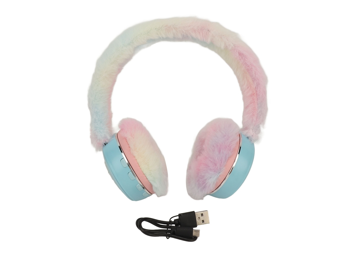 Auriculares Bluetooth 5.1 com almofadas acolchoadas, design de desenhos animados, resistentes, dobráveis | S/MARCA