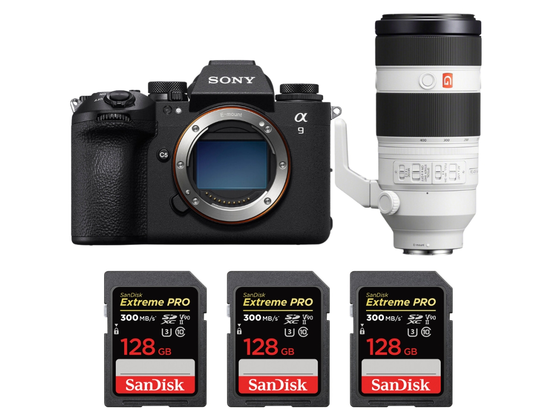 A9 Iii + Fe 100 400mm F/4.5 5.6 Gm Oss + 3 Sandisk 128gb Uhs ii 300mb/s + Ebook “20 Dicas para Fotos Que Impressionam” SONY