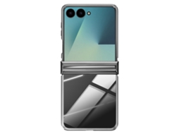 Avizar Capa Cromada Para Galaxy Z Flip 7 Com Proteção De Dobradiça Prateado