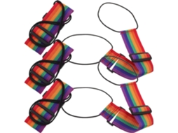 De 5 Cintas Elásticas Ajustáveis Para Bagagem, De 26 A 40 Cm, Coloridas, Para Fixação De Malas.