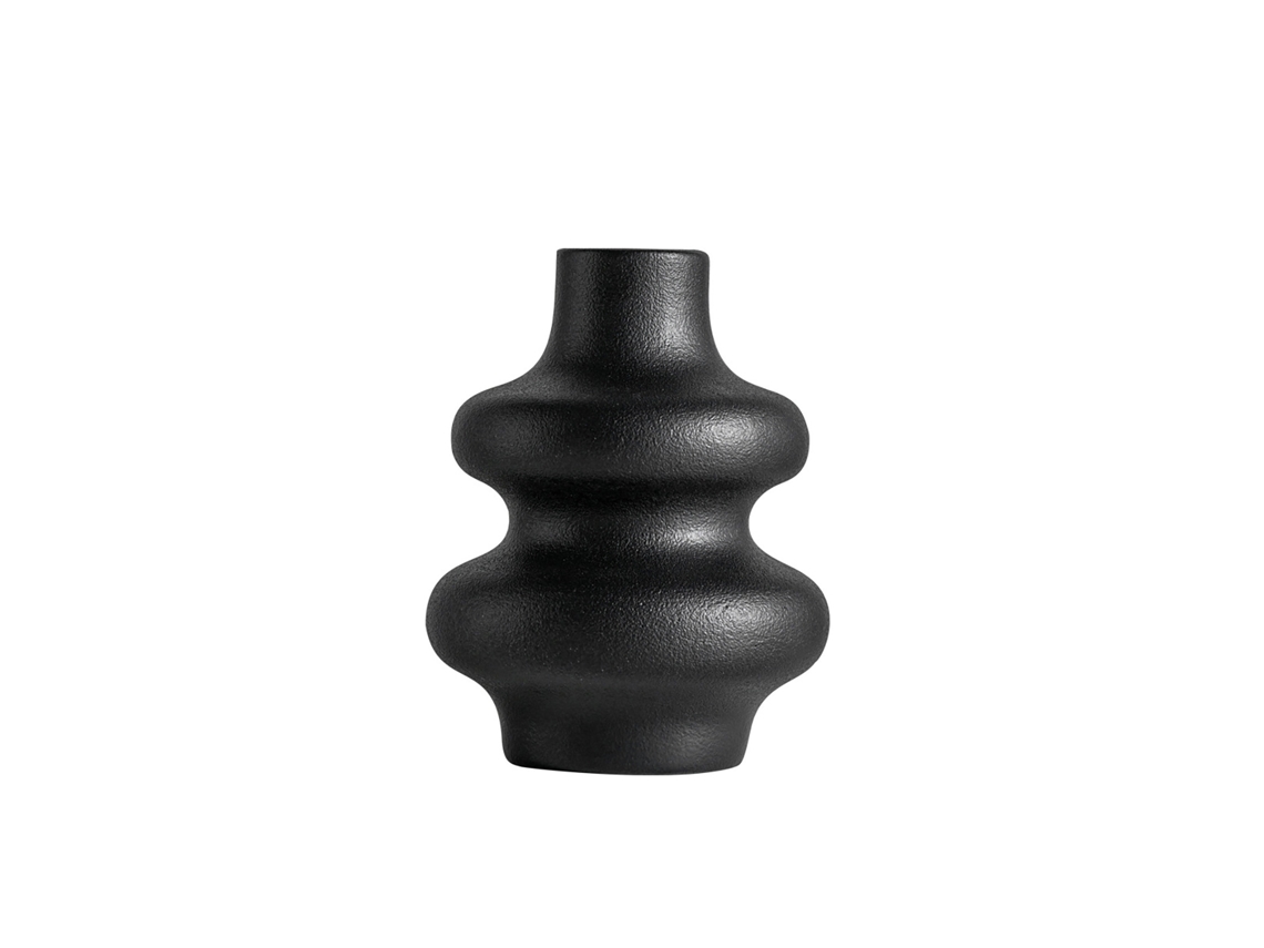 Vaso (cerâmica De Biscuit Preto De Camada Dupla) Eoocoo