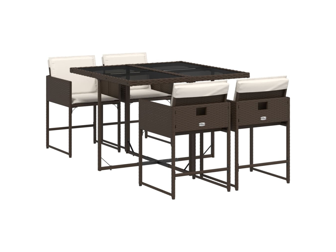 Garden Dining Set, Garden Dining Sets Vidaxl Marrom Rattan / Vime (n/a)