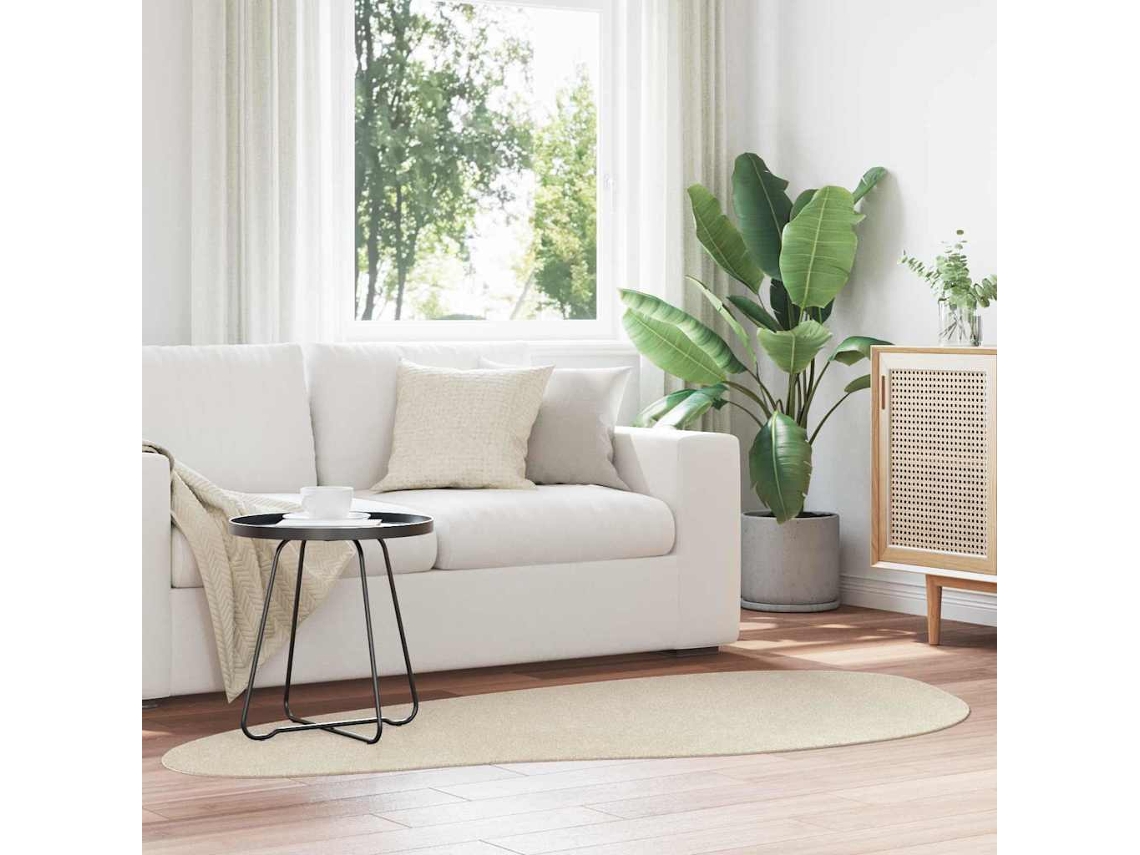 Vidaxl Tapete Huarte Bege 100 X 200 Cm Poliéster