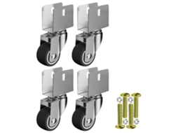 Conjunto de 4 hastes giratórias universais de 3 polegadas (81 cm), com rodas de substituição resistentes e silenciosas para movimentação.