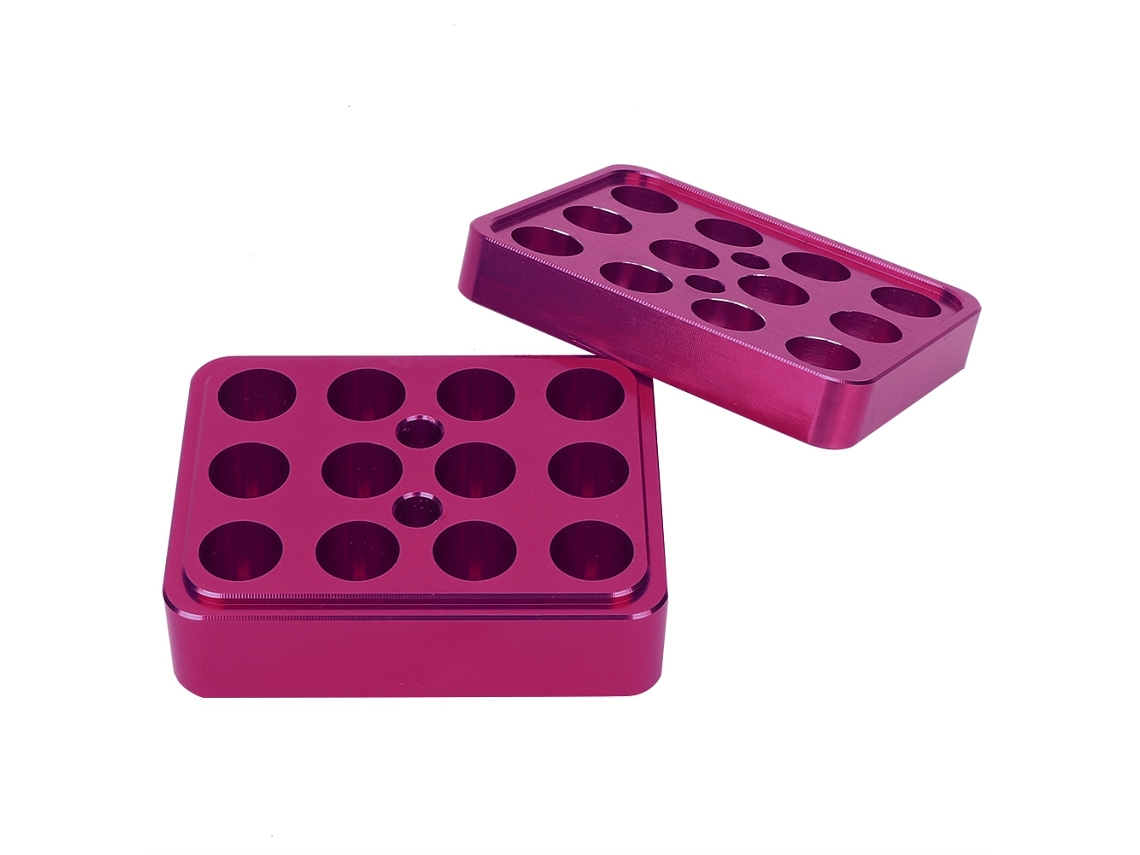 Molde Diy Enchimento Batom Alumínio 12 Buracos 9.3mm Roxo