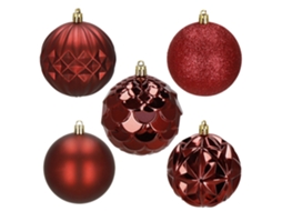 Bolas Para Árvore De Natal, Conjunto De 30 Decorações Para Centro De Mesa, 8 Cm, Inquebráveis