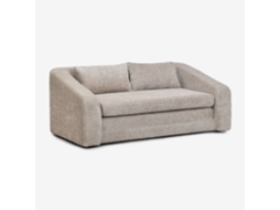 Sklum Sofá-cama De 2 Lugares Em Tecido Bouclé Dalila Poliéster  Bouclé Castanho Trigo