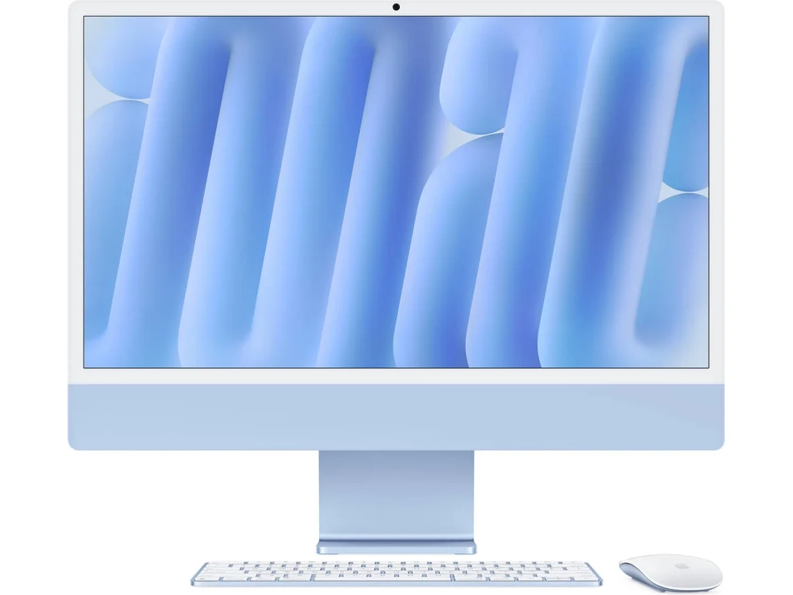 iMac APPLE Azul (Outlet Caixa Aberta - 24'' - Apple M4 8-Core - RAM: 16 GB - 256 GB - GPU 8-Core)