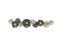 Arte Parede Moldura Metal Preto Dourado Moderno VELTRIX