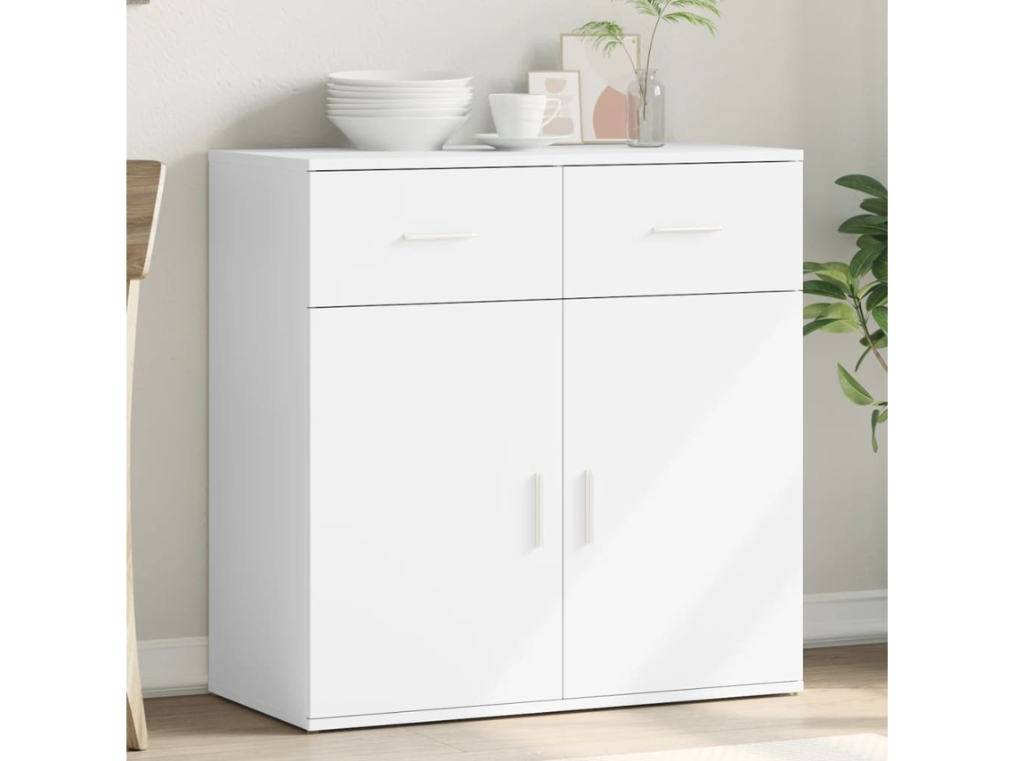 Vidaxl Aparador 79x38x80 Cm Derivados De Madeira Branco