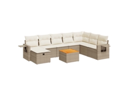 Garden Sofa Set, Garden Sofa Sets Vidaxl Bege Rattan / Vime (n/a)