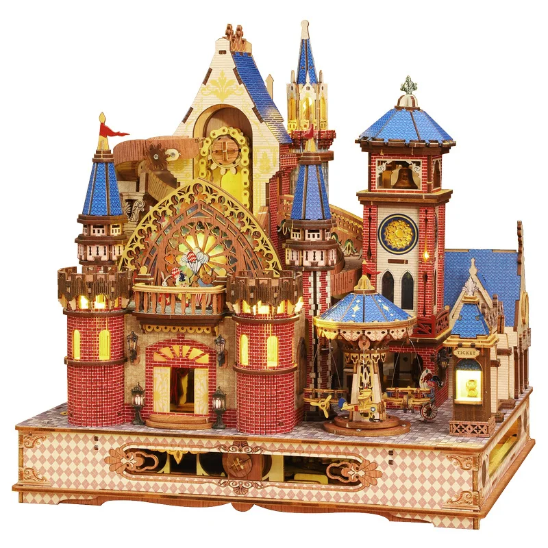 Kit de Modelo 3d de Castelo Europeu, Arquitetura em Miniatura Encantadora de Annecy. MDUG