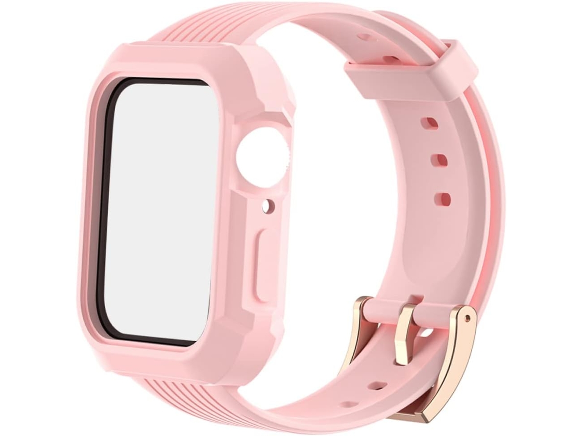 Pulseira Ajustável De Tpu Para Smartwatch Compatível Com Apple Watch Series, Vermelha Com Fivela Pra Gokoco