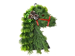 Guirlanda com Cabeça de Cavalo LAXISCREED para Feriados e Decoração de Parede Estilo Farmhouse Christmas