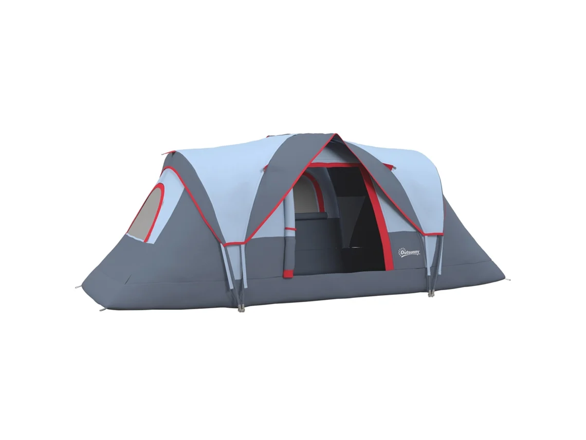 Barraca de camping 5-6 pessoas, resistente, impermeável, com entrada, janela, bolsa