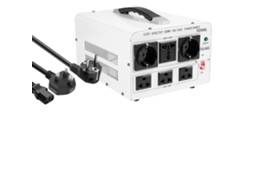 Transformador De Tensão, Potência Máxima De Até 5000w, Interruptor De Segurança Incluído, 5000w Branco