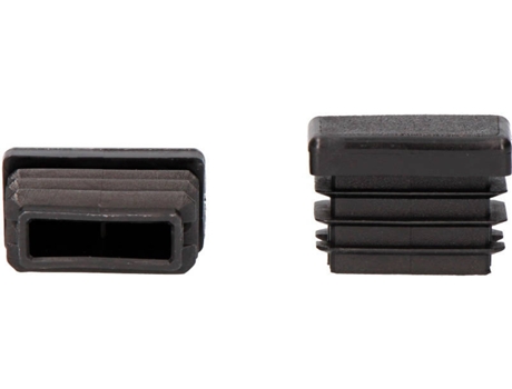 Topo Sistema Interior Retangular com Aba  30X20Mm Preto