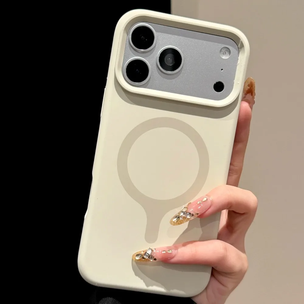 (branco, Iphone 16) Capa De Celular Em Silicone Líquido Macio, Compatível Com Magsafe, Capa Protetora À Prova De Choque E Resistente A Quedas.