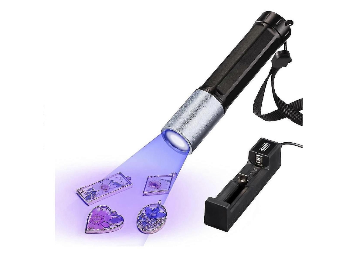 Luz Uv para Cura de Resina, Lanterna 365nm, Lâmpada À Prova D'água Led Rápida Recarregável Urina Animais Estimação GOKOCO