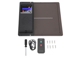 Porta automática para galinheiro com design horizontal, controlo remoto e sensor de luz LAXISCREED