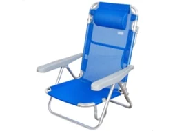 Cadeira de Praia AKTIVE 5 Posições com Almofada Azul (60x78x108cm)