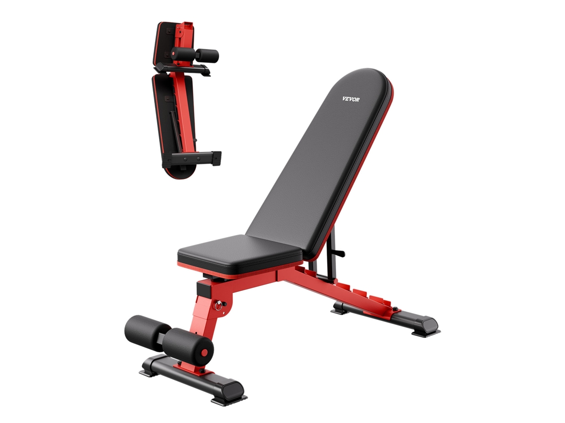 Banco abdominal dobrável Vevor para treinamento de força (1465 x 530 x 450 mm)