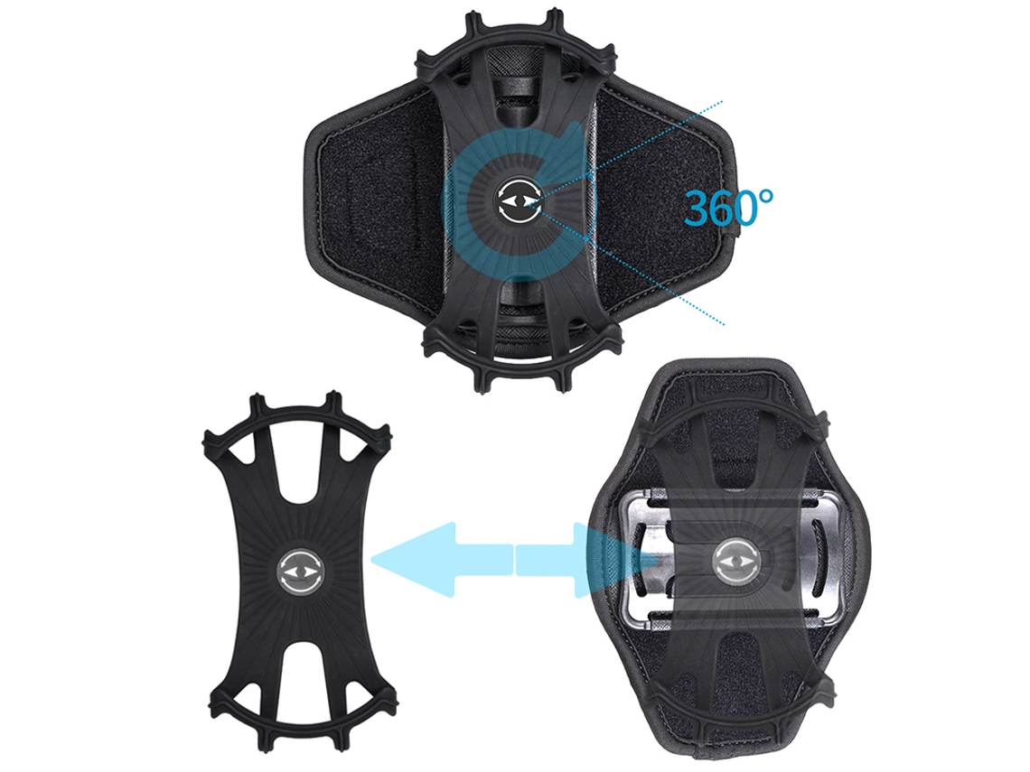 Clipe De Cintura Multifuncional Para Mochila Com Suporte Para Celular - Preto Clássico