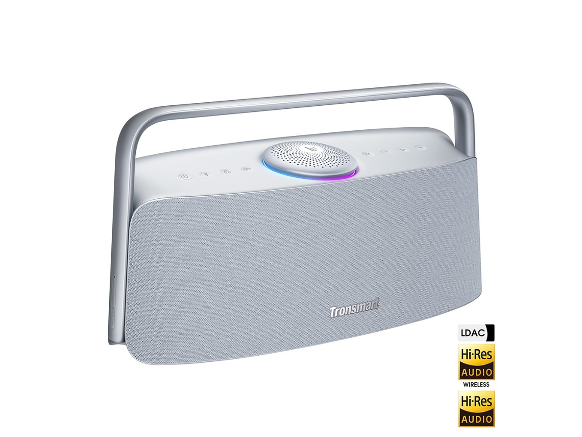 Coluna Bluetooth Tronsmart Fiitune X30 80w Som Espacial Sistema 2.2.1 Portátil 14h Autonomia Bt 5.3 Imersivo