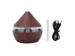 Laxiscreed Umidificador De Textura De Madeira Mini Silencioso E Portátil Com Aromaterapia Usb Para Escritório