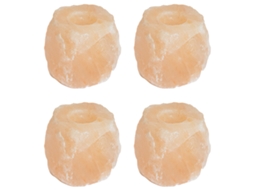 Conjunto 4 Suporte Para Vela Tealight Vidaxl Rosa Pedra