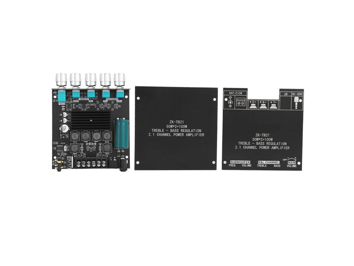 Laxiscreed Amplificador Bluetooth Digital 2.1 Canais Com Controle De Volume Para Som De Qualidade