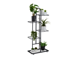 Suporte Para Plantas De Metal Preto 5 Níveis